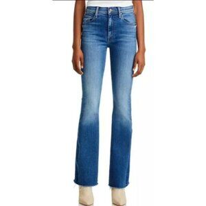 NWT MOTHER The Cruiser Sneak Fray Jeans in Hike Hike Baby Size 25 Stretch